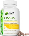 Jiva Botanicals Cissus Quadrangularis Capsules 550 mg - High Potency Cissus Powder Extract for Normal Bone Health & Normal Joint Support - 120 Capsules (Pack of 1)