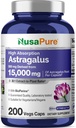 NusaPure Astragalus Root 30:1 Extract, 500 mg Equivalent to 15,000 mg 200 Veg Caps Suitable for Vegetarians and Vegans, Non-GMO