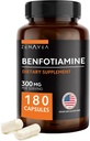 Benfotiamine 300mg - Benfotiamine b1-180 Capsules (3 Months Supply) - Vegan, Non-GMO, Gluten-Free
