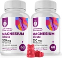 DR. MORITZ Magnesium Gummies for Adults - Sugar-Free Calm Magnesium Gummies - Supports a Healthy Stress Response - Raspberry Flavor - Non-GMO, 200 mg, 2 Pack (120 Count)