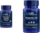 Life Extension Hair, Skin & Nails Collagen Plus Formula with Vitamin D3 5000 IU - Promotes Collagen, Keratin, Bone, Brain, Immune & Nail Health - 120 Count & 60 Softgels