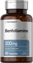 Horbaach Benfotiamine 300mg | 60 Capsules | Vitamin B1 Thiamine | Non-GMO & Gluten Free Supplement