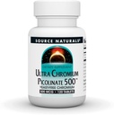 Source Naturals Ultra Chromium Picolinate 500 Yeast-FreeChromium, Vegetarian Dietary Supplement, 500 mcg - 120 Tablets