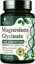 Magnesium Glycinate 1000mg - Chelated Magnesium for Bone, Muscle, Nerves & Heart Support, 500mg Per Capsule for Ultra Absorption, Natures Sleep Support, Best Mag Supplement Pills - 60 Capsules