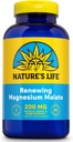 NATURE'S LIFE Renewing Magnesium Malate 400 mg - Bioavailable Magnesium Complex - Bound with Malic Acid for Bones, Muscles, Nerve Function and Heart Health Support - 60-Day Guarantee, 125 Servings