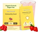 Feel Goods Immunity Icon, Zero Sugar, Vitamin C, A, B, D, E & Zinc, Organic Elderberry, Ashwagandha, Drink Mix Powder, Vegan, Non GMO, Caffeine & Gluten Free | Wild Berry, 15 Count