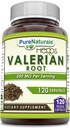 Pure Naturals Valerian Root Supplement | 500 Mg | Veggie Capsules | Non-GMO | Gluten Free | Made in USA (120 Count)