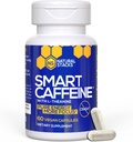 NATURAL STACKS Smart Caffeine Pills - 100mg Caffeine + 200mg L-Theanine Supplement - Supports Energy and Focus - No Jitters and No Crash - 60 Capsules