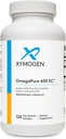 XYMOGEN OmegaPure 600 EC - International Fish Oil Standards (IFOS) Five-Star Certified Fish Oil - DHA EPA Omega-3 Supplement for Cardiovascular + Cognitive Support (120 Softgels)