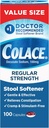 Colace Stool Softener 100 mg, 100 Capsules, Constipation Relief, Docusate Sodium, Gentle Docusate, Stimulant-Free, Regular Strength, #1 Doctor Recommended Stool Softener Brand