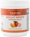 BRAINMD Dr Amen BRIGHT MINDS Memory Multi, Orange Mango Flavor - 5.4 oz Powder - Multivitamin & Memory Support - Gluten Free, Sugar Free - 30 Servings