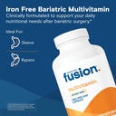 Bariatric Fusion Bariatric Multivitamin Without Iron | Post Bariatric Surgery Patients | Iron Free Bariatric Vitamin for Gastric Bypass and Sleeve Gastrectomy | Capsules | 1 Year Supply