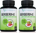 Berberine with Ceylon Cinnamon - 1200mg Berberine & 100mg Organic Ceylon Cinnamon - 120 Veggie Capsules, Healthy Immune System Cardiovascular Heart & Gastrointestinal Wellness (Pack of 2)