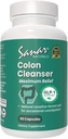 Sanar Naturals Colon Cleanser Max Relief - Senna Leaf Soft Laxative - GLP-1 Support - Supports Detox Cleanse and Gut Health, Digestive Support Supplement for Women & Men, 60 Capsules