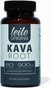 LEILO Kava Root Capsules | 500mg of Noble Extract/Serving to Support Stress and Promote Relaxation | (60 Vegan Capsules)