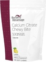Bariatric Advantage Calcium Citrate Chewy Bites 500 mg with Vitamin D3 - Chewable Supplement for Bariatric Surgery Patients - Sugar-Free Calcium Chews - Lemon - 90 Count