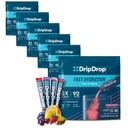 DripDrop Hydration Packets - Juicy Variety Pack - Single Serve Electrolytes Powder Drink Mix - Grape, Fruit Punch, Strawberry Lemonade, Cherry - Non-GMO, Gluten Free, Vegan - 192 Sticks