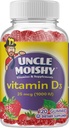 Uncle Moishy Vitamin D3 1000 IU Chewable Gummies - Strawberry Flavor - 120 Gummies