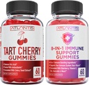 Atlantis Nutrition 60 Tart Cherry Gummies + 8-in-1 Immune Support 60 Gummies