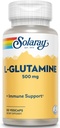 SOLARAY L Glutamine Capsules 500 mg - Immune Support - Free Amino Acid - Lab Verified, 60-Day Money-Back Guarantee, 50 Servings, 50 VegCaps