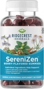 RidgeCrest Herbals SereniZen Gummies with Ashwagandha, GABA, L-Theanine, Chamomile & Lemon Balm, Supports Relaxation & Calm, Stress Management, Sleep. Daily Health Supplement, 60 Ct, 1-2 Month Supply