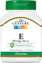 21st Century E 200 I.U. (Dl-Alpha) Softgels, 110 Count (Pack of 2)