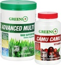 Greens+ Advanced Multi Raw Superfood Powder Healthy Organic Blend, Non-GMO, Soy/Dairy/Gluten Free Camu Camu Vitamin C Supplement Pure Berry SuperFruit 400mg Vitamin C, 120 Veggie Capsules