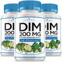 DIM Supplement 200mg - DIM Diindolylmethane Plus BioPerine - Estrogen Balance, Hormone Menopause Relief, Acne Treatment, Vegan - 180 Count
