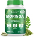 Moringa Capsules | 800mg Pure Moringa Powder Capsules – Supports Energy, Skin & Gut Health, Immune System – Green Superfood with Vitamins & Amino Acids (90 Caps)