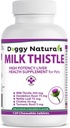 Milk Thistle for Dogs with High Potency Liver Health Supplement for Pets (120 tabs)