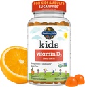 Garden of Life Kids Organic Vitamin D3 Gummies with 800 IU (100% Daily Value) for Strong Bones, Teeth, Brain & Immunity – Non-GMO, No Gluten, Vegetarian, Sugar Free, Orange Flavor, 60 Servings