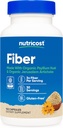 Nutricost Fiber Capsules with Prebiotic Fiber Supplement 150 Capsules - CCOF Certified Supplement, Made with Organic Psyllium Husk & Organic Jerusalem Artichoke, Gluten Free, 3 G Per Serving