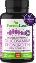 Glucosamine Chondroitin MSM Complex Supplement - Triple Strength 1200mg Joint Support Supplement for Women & Men with Turmeric, Hyaluronic Acid and Bromelain for Muscle Flexibility - 120 Caps