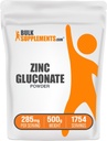 BulkSupplements.com Zinc Gluconate Powder - Zinc 40mg, Mineral Supplement for Immune Support - Gluten Free, 285mg per Serving, 500g (1.1 lbs) (Pack of 1)