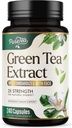 Green Tea Extract Capsules 1000mg - 98% Polyphenols & 45% EGCG for Heart Support with Antioxidants - 3X Absorption Green Tea Pills Supplement for Natural Energy, Gentle Caffeine - 240 Capsules