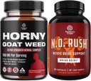 Bundle of Horny Goat Weed Extract Complex and Energizing Nitric Oxide Supplement for Men - with Tribulus Saw Palmetto L Arginine and Tongkat Ali Extract - Nitric Oxide Pills for Men with Beet Root