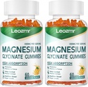 Magnesium Glycinate Gummies 1000mg - Sugar Free Magnesium Potassium Supplement with Vitamin D, B6, CoQ10 for Calm Mood & Sleep Support - 120 Orange Gummies