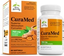 Terry Naturally CuraMed 750mg - Antioxidant Supplement for Brain & Heart Health Support - Dietary Supplement with High-Potency Curcumin Complex - Kidney, Liver & Immune Health Support - 60 Softgels