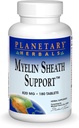 Planetary Herbals Myelin Sheath Support 820 mg, Herbal-Nutrient Nervous System Support, 180 Tablets