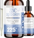 Liquid Zinc Drops for Kids, Men and Women | Organic Ionic Zinc Sulfate | Immunity, Mood, Brain Thyroid | 30 Day Supply| 2 Oz