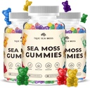 TrueSeaMoss Sea Moss Gummies, Contains Irish Sea Moss, Extract, Burdock Root, Bladderwrack, Seamoss Gel Gummies for, Immune Support, Energy (Pack of 3, SeaMoss)