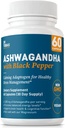 Dr. Tobias Ashwagandha Capsules, 1300mg Organic Ashwagandha Root Extract Per Serving with Black Pepper, Calming Adaptogen, Energy & Focus Supplement, 60 Vegetarian Capsules