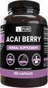 PURE ORIGINAL INGREDIENTS Acai Berry (365 Capsules) No Magnesium Or Rice Fillers, Always Pure, Lab Verified