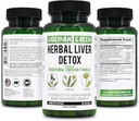 Siberian Green Herbal Liver Detox with Milk Thistle Artichoke Dandelion 60 Capsules – Traditional Siberian Formula Plus Enzymes to Support Liver Health