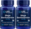Life Extension Mega Benfotiamine 250 mg 180 Capsules (Pack of 2), Vegetarian Vitamin B Supplement with Thiamine