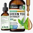 BIO KRAUTER® Green Tea Extract - Liquid Pure Vegan Green Tea Supplement 680 mg per Serving 2 Fl.Oz 28-Day Supply - Natural Antioxidant & Immune Support, Used for Daily Wellness - Alcohol & Sugar Free