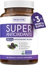 Super Antioxidants Supplement for Women & Men - High Potency Herbal & Fruit Blend with Acai, Goji, Pomegranate, Elderberry & Resveratrol for Skin Care & Immune Support - Vegan & Non-GMO - 180 Capsules