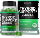 Thyroid Support For Women & Men (90 Gummies) Ashwaganda, Iodine, Bladderwrack, Kelp, & Schisandra - Support Supplement - Delicious Apple Flavor - Non-GMO, Vegan & Gluten-Free (90 Count)