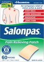 Salonpas Pain Relieving Patch for Back, Neck, Shoulder, Knee Pain and Muscle Soreness - 8 Hour Pain Relief - 60 Count