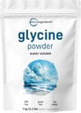 Micro Ingredients Glycine Powder, 1KG (2.2 Pounds), Glycine 1000mg Per Serving, Supports Restful Sleep and Neurotransmitter, Water Soluble and Products of USA